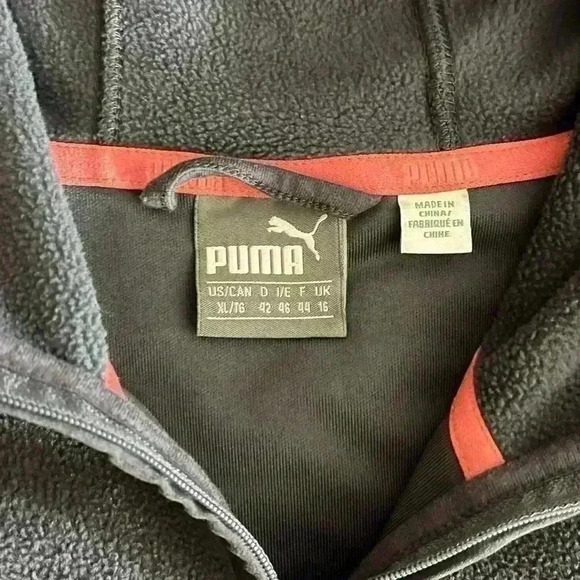 Puma Gray Yogini Cropped Zip Fleece Hooded Jacket Size XL - Picture 12 of 13